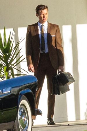 Jack Chambers Don't Worry Darling Harry Styles Brown Blazer