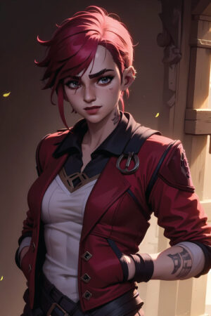 Arcane-League-of-Legends-Vi-Red-Blazer-Jacket