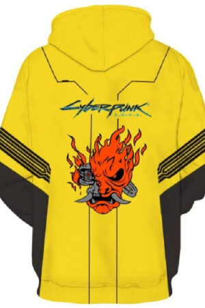Cyberpunk 2077 Gaming Yellow Hoodie