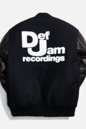 Def Jam Black Letterman Varsity Jacket