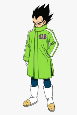 Dragon Ball Super Broly Vegeta Sab Green Leather Coat Jacket Goku Sab Jacket