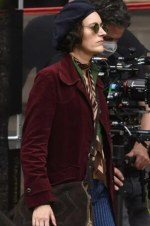Phoebe Waller-Bridge Indiana Jones 5 Burgundy Wool Coat