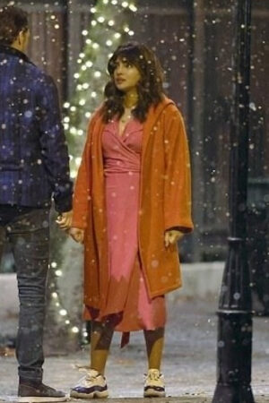 Priyanka Chopra Jonas It’s All Coming Back to Me Long Hooded Woolen Coat