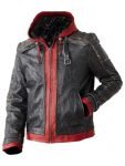 Jason Todd Batman Arkham Red Hood Black Leather Jacket