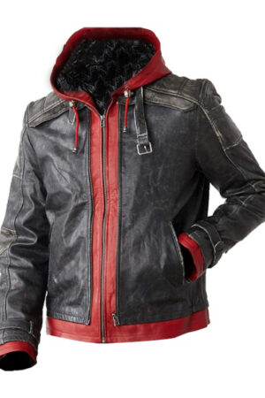 Jason Todd Batman Arkham Red Hood Black Leather Jacket