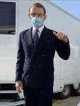 Lambert Wilson Mrs. Harris Goes to Paris Blue Coat