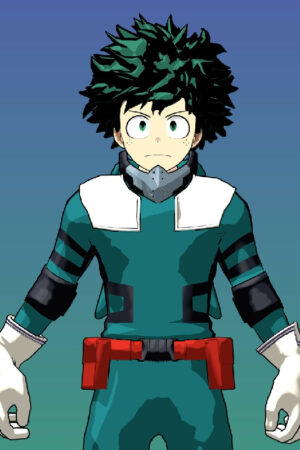 Izuku Midoriya Deku My Hero Academia Green Leather Costume Jacket