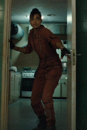 Jade Wesker Resident Evil 2022 Ella Balinska Red Jacket