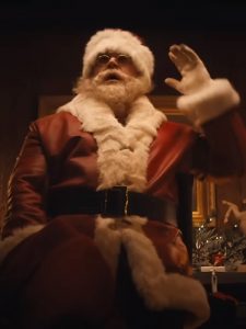 Violent Night Santa Claus David Harbour Red Leather Jacket