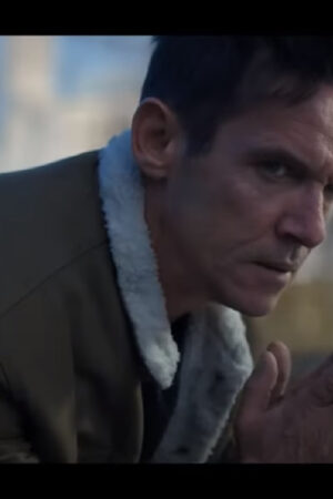 Jonathan Rhys Meyers The Good Neighbor Robert Brown Cotton Shearling Jacket