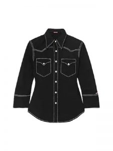 Yellowstone Season 4 Laramie Black Denim Shirt - Image 2