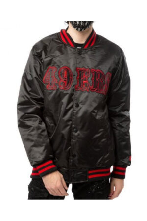 Starter San Francisco 49ers Black Bomber Jacket