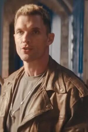 Ed Skrein I Used to Be Famous Vince Brown Leather Jacket