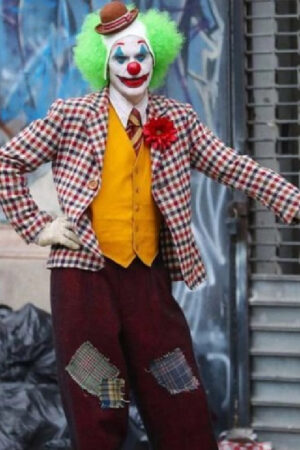 Joker Arthur Fleck Checkered Blazer with Vest