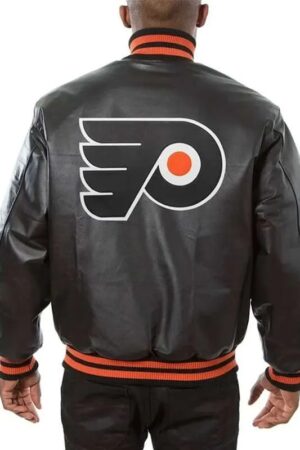 Philadelphia Flyers Bomber Black Leather Jacket
