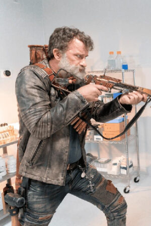 Elliot Jones Slayers Thomas Jane Black Distressed Leather Jacket