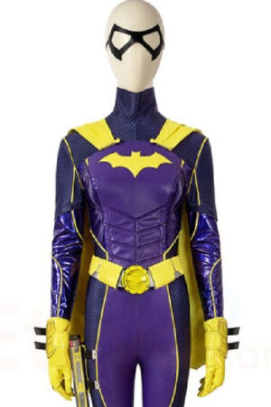 Gotham Knights Video Game 2022 Batgirl Purple Leather Costume Jacket