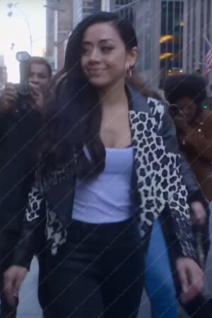 Aimee Garcia Christmas with You Black Leather Jacket
