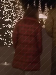 Aimee Garcia Christmas with You Puffer Jacket