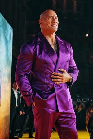 Dwayne The Rock Johnson World Tour Black Adam Purple Blazer