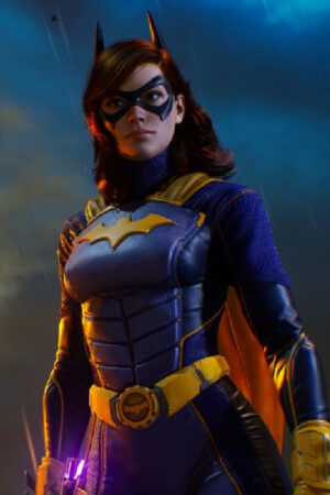 Gotham Knights Batgirl Purple Leather Jacket