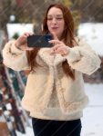 Falling for Christmas Lindsay Lohan Leather Jacket