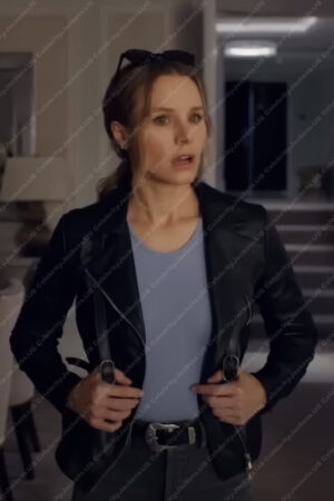 Alice The People We Hate at the Wedding Kristen Bell Black Leather Jacket