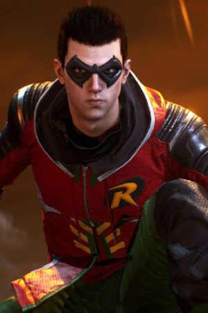 Robin Gotham Knights Red Leather Jacket
