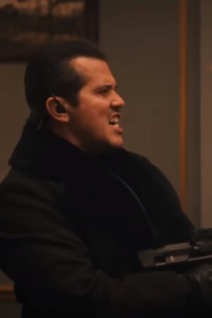 Ben Violent Night John Leguizamo Black Woolen Fur Shearling Coat
