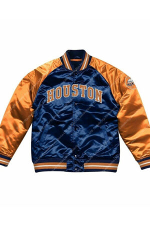 Houston Astros Blue And Orange Satin Jacket