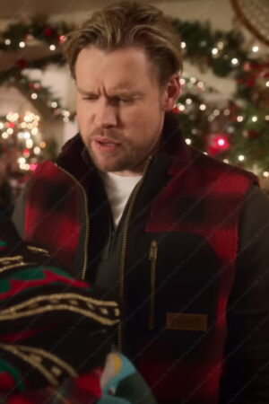 Falling for Christmas Chord Overstreet Red Plaid Vest