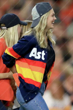 Kate Upon Houston Astros Rainbow Jacket