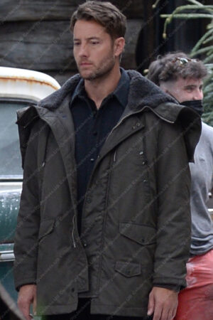 The Noel Diary Justin Hartley Green Hooded Jacket