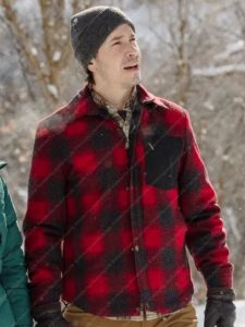 Christmas with the Campbells Justin Long Red Plaid Jacket