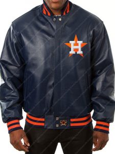 Men’s Astros Leather Jacket