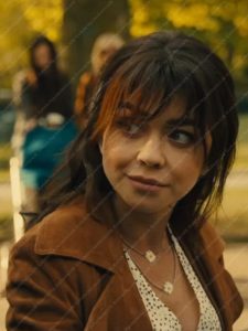 Heidi Pitch Perfect Bumper in Berlin Sarah Hyland Leather Long Coat
