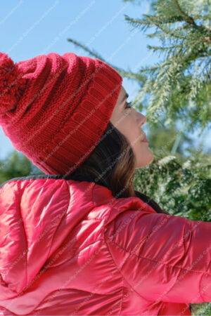 Nicole Graham The Christmas Promise Torrey DeVitto Red Puffer Coat