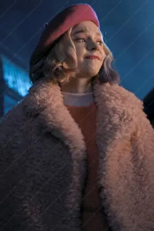 Enid Sinclair Wednesday Emma Myers Pink Fur Coat