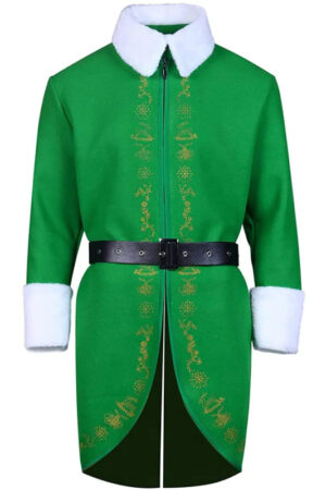 Buddy The Elf Will Ferrell Green Christmas Costume Jacket