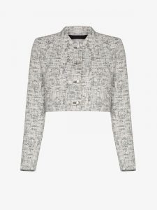 Camille Razat Tweed Cropped Jacket