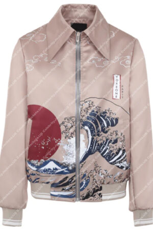 Julien Emily In Paris Season 3 Samuel Arnold Pastel Hokusai Printed Jacket