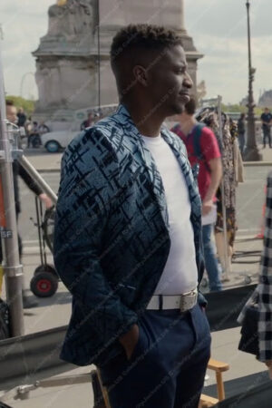 Julien Emily In Paris Season 3 Samuel Arnold Two Tone Blue Blazer