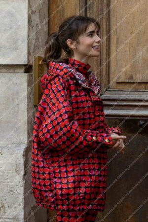 Emily In Paris S03 Lily Collins Cherries Jacket