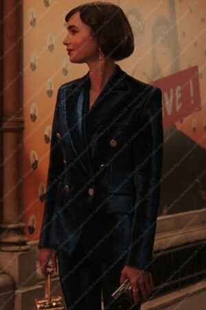 Emily in Paris S03 Lily Collins Blue Blazer