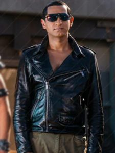 Lord Vexler Miracle Workers S04 Karan Soni Black Biker Jacket