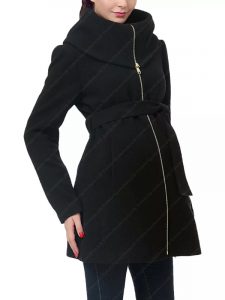 Katelyn MacMullen General Hospital Willow Tait Black Wool Coat