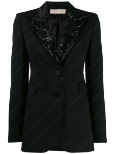 Michelle Trachtenberg Gossip Girl Season 02 Georgina Sparks Black Embellished Lapel Blazer