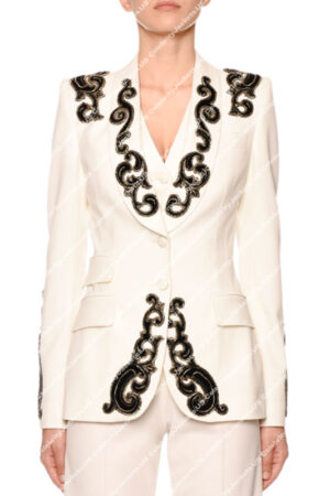 Michelle Trachtenberg Gossip Girl Season 02 Georgina Sparks White Embellished Blazer