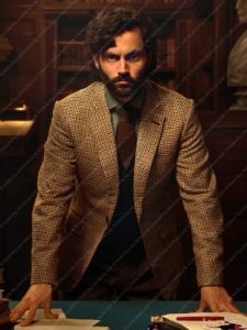 Jonathan Moore You TV Series Season 4 Penn Badgley Checkered Blazer