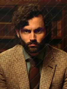 You S04 Penn Badgley Checkered Blazer